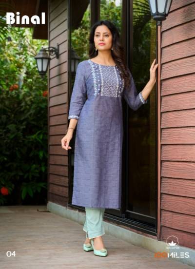 Binal By 100 Miles Fancy Cotton Kurti Collection